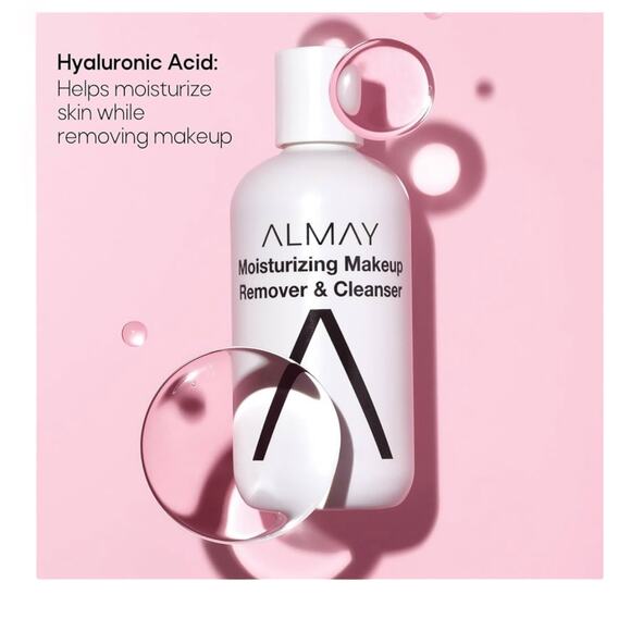NEW Almay Moisturizing MAKEUP REMOVER & FACE CLEANSER 4oz Bottle Fragrance Free! - Picture 2 of 8